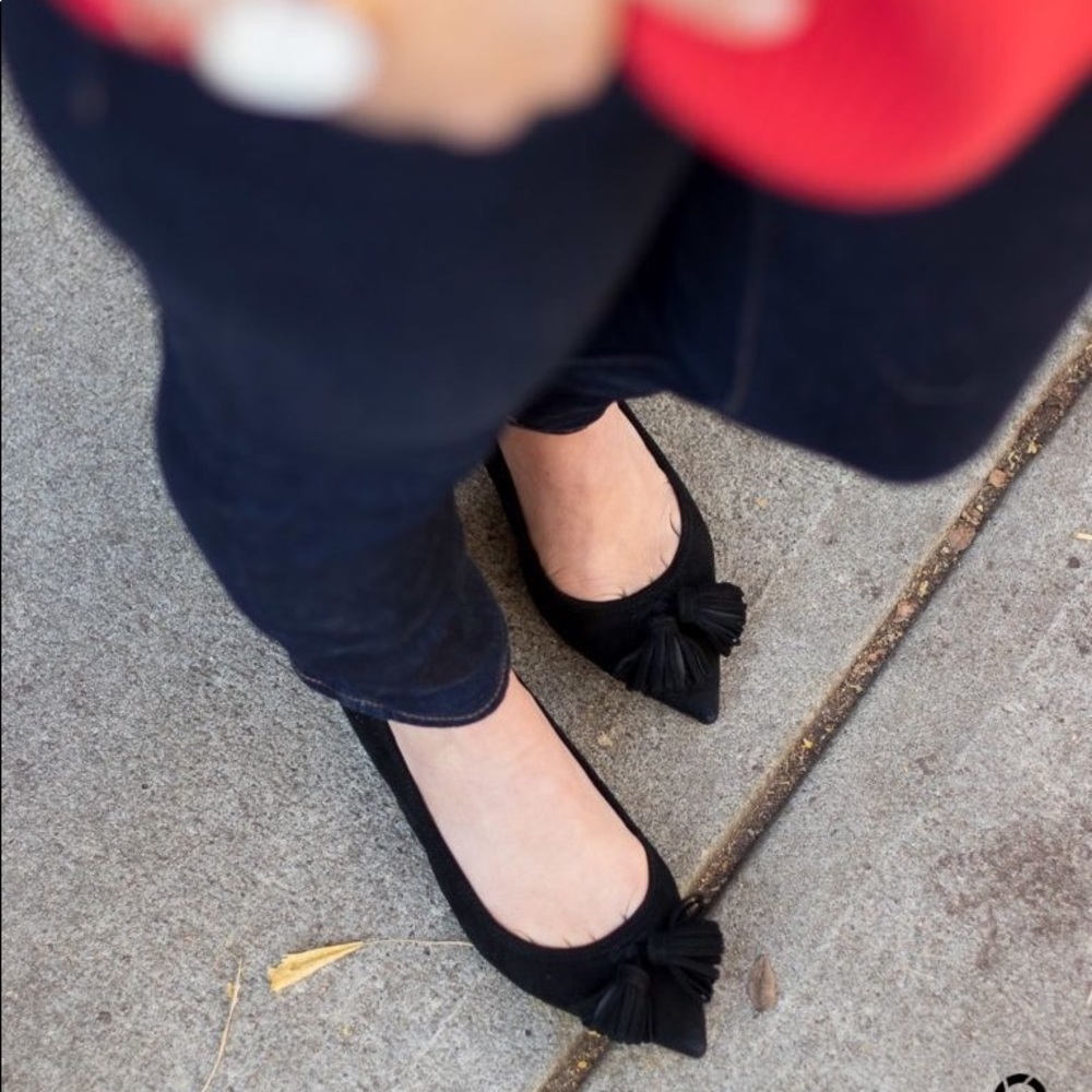 J Crew Lottie tassel suede flats US 8.5 NEW